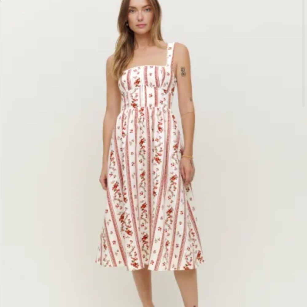 Reformation Tagliatelle Linen Dress - Vienna NWOT